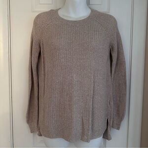 Old Navy Women’s Textured-Knit Sweater Beige XS SoSoft Crewneck Pullover Cozy